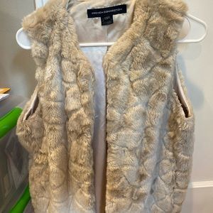 French Connection tan faux fur vest. Perfect condition size US 8